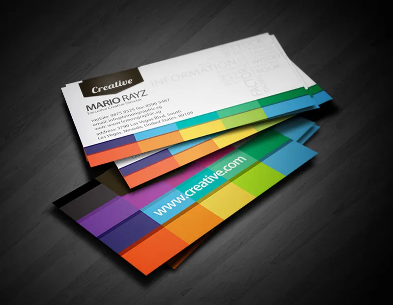 Silver Foil Business Cards Dubai — Black Lion Sign